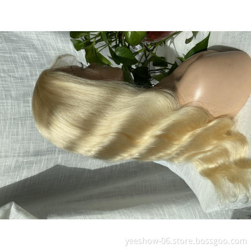 Top quality 613 wholesale price hair wigs double drawn remy virgin raw human weave brazilian hair wig